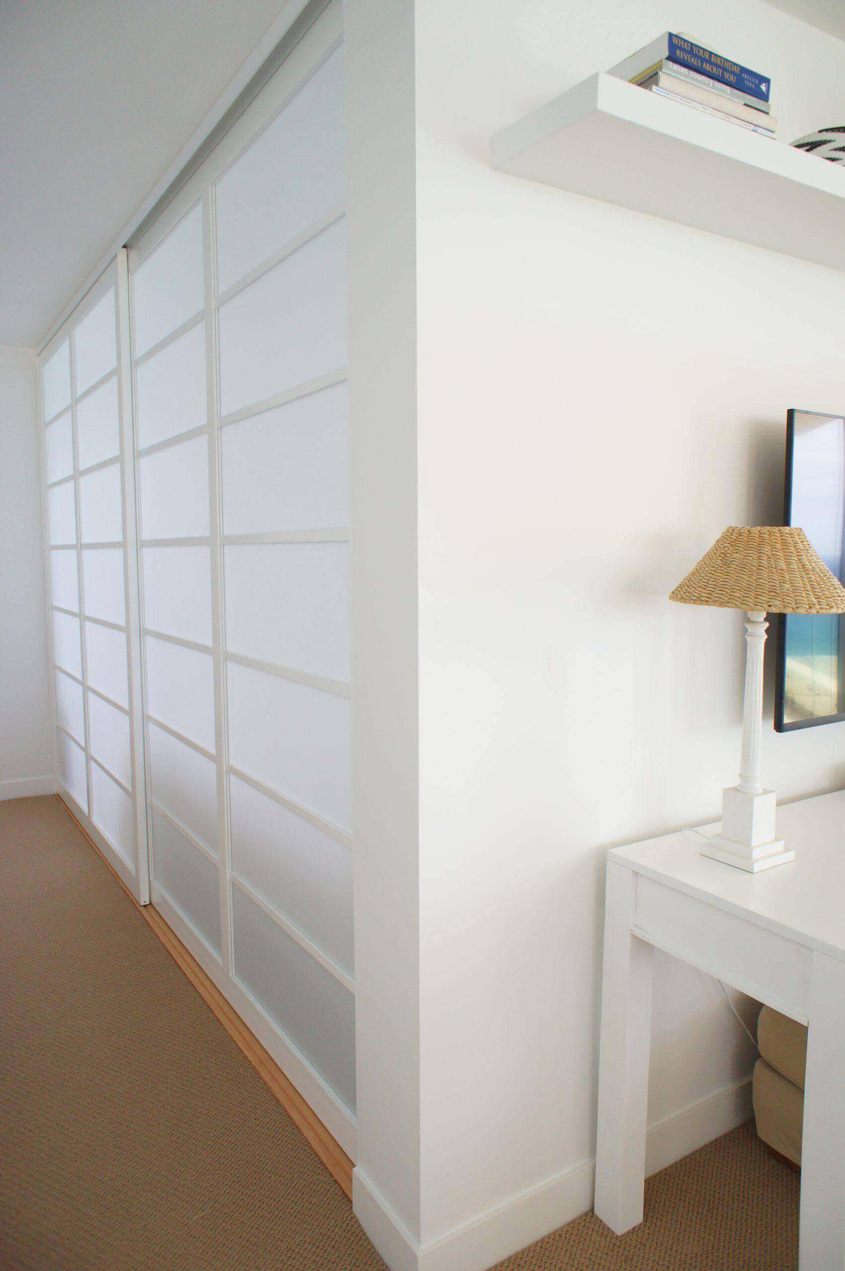 Custom Shoji screen and sliding panel installation