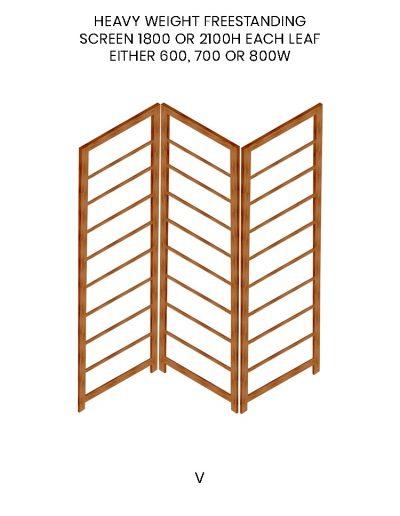 Contemporary heavy weight freestanding Shoji screen