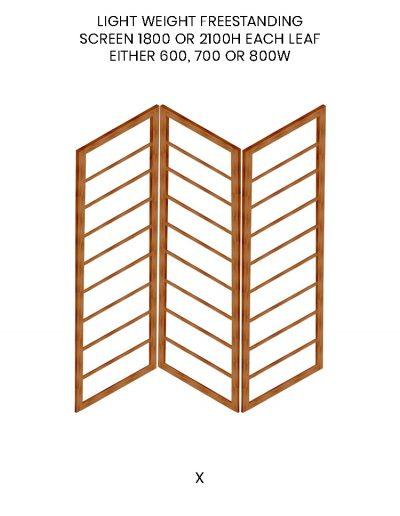 Contemporary light weight freestanding Shoji screen