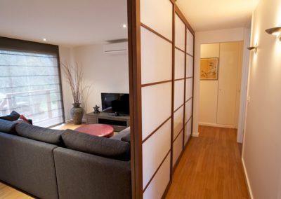 Living Room with a Shoji Screen Dividers